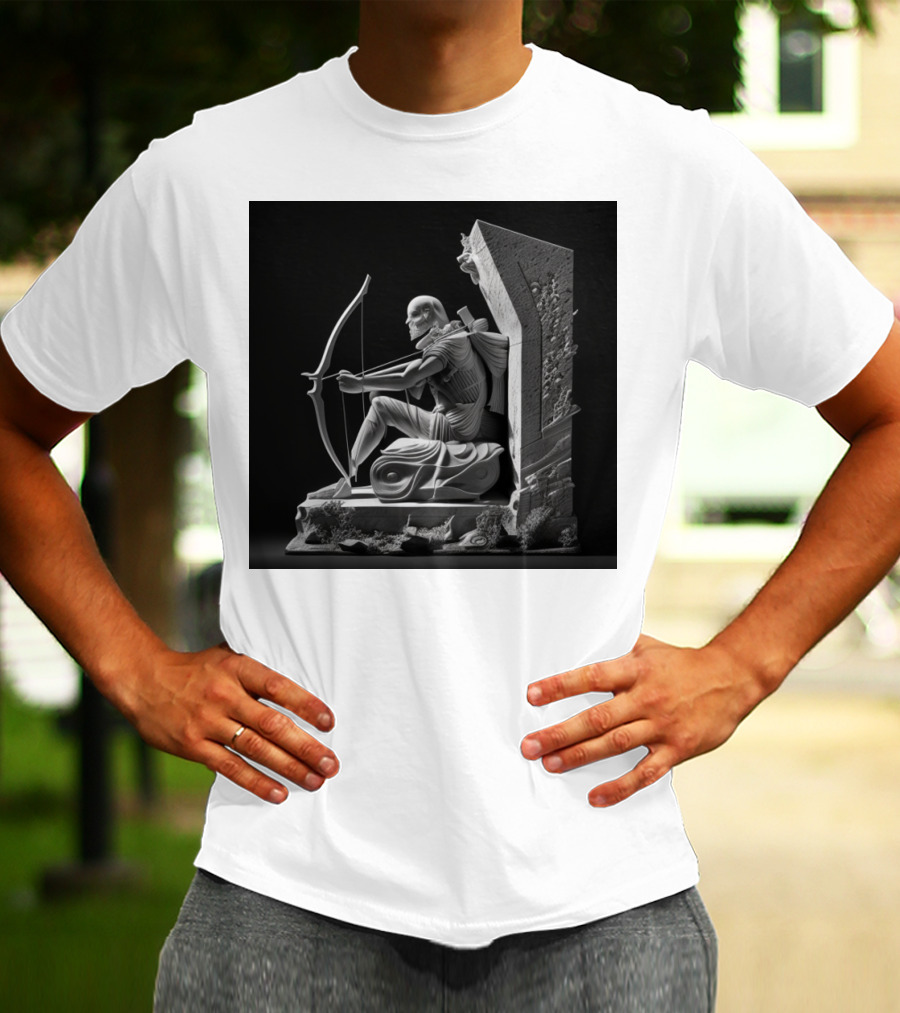 Ong Gia 3 Copy Old Man Archer Statue T-Shirt