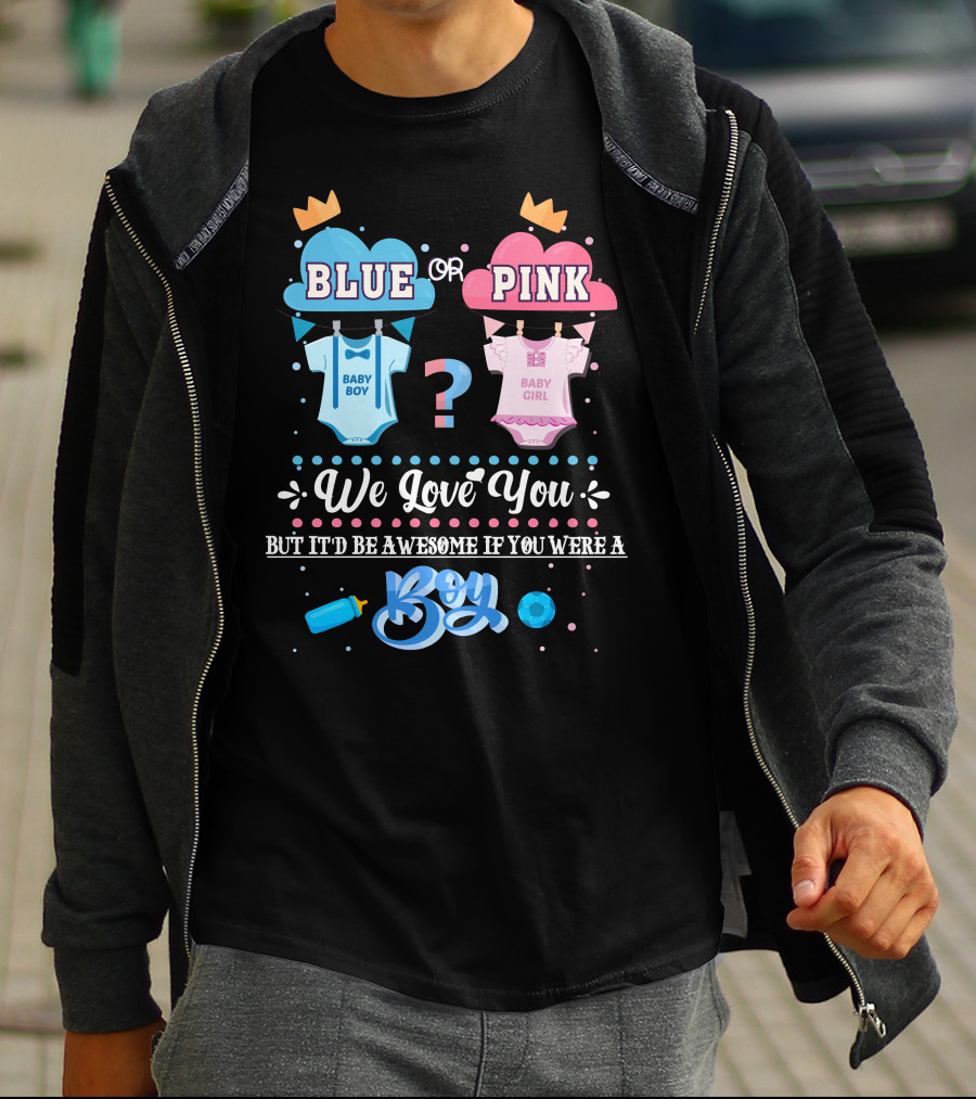 Blue Or Pink Baby Boy Girl Boy T-Shirt