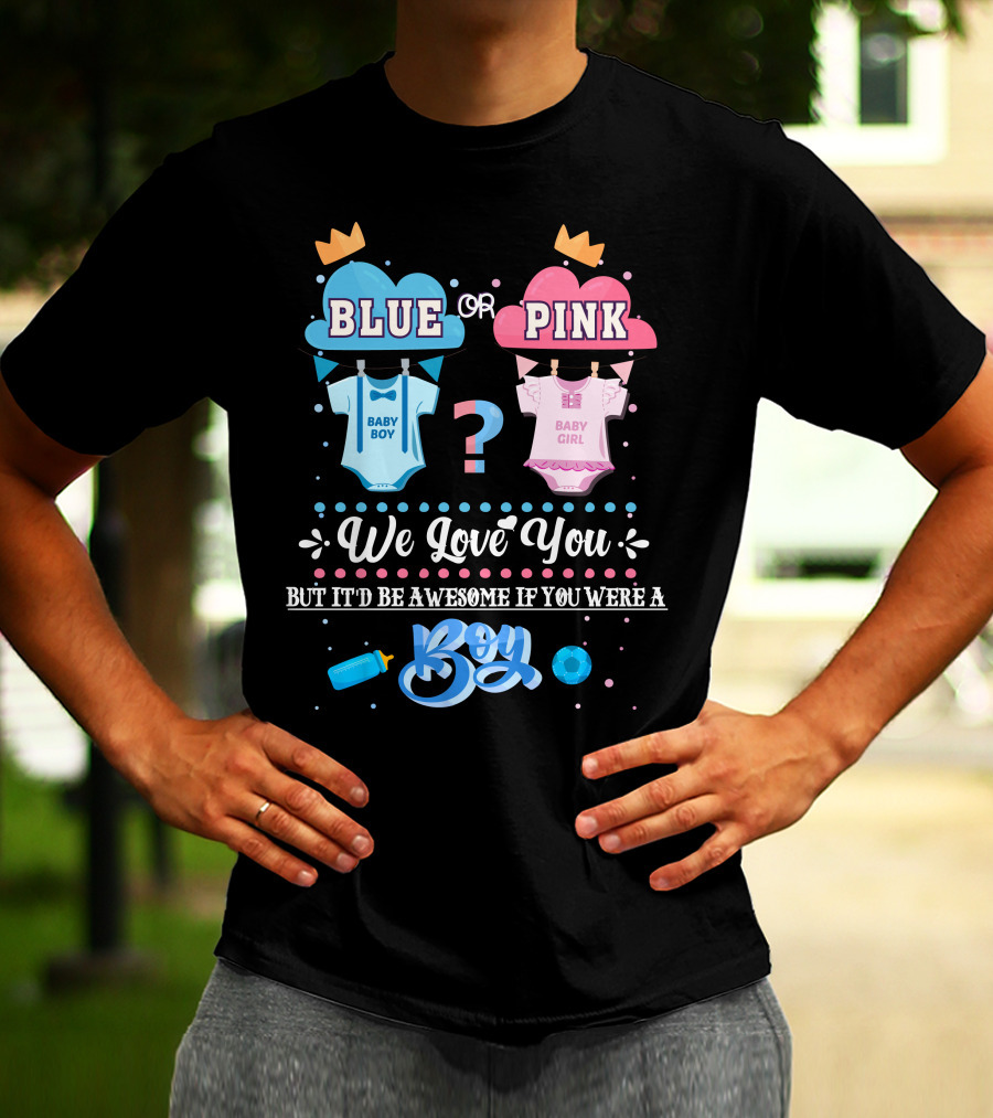 Blue Or Pink Baby Boy Girl Boy T-Shirt
