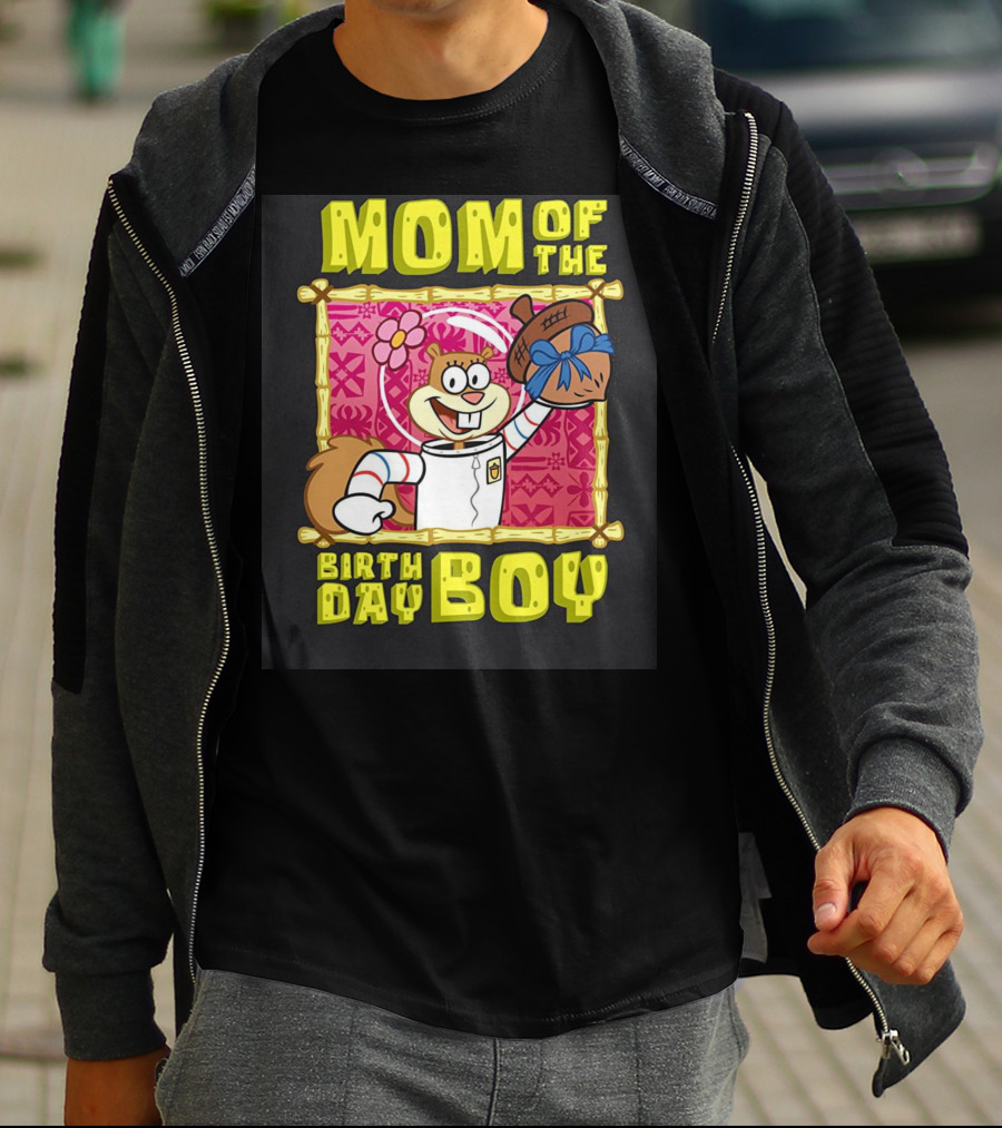 Mademark X Spongebob SquarePants Mom Of The Birth Day Boy Sandy Cheeks Celebrate T-Shirt