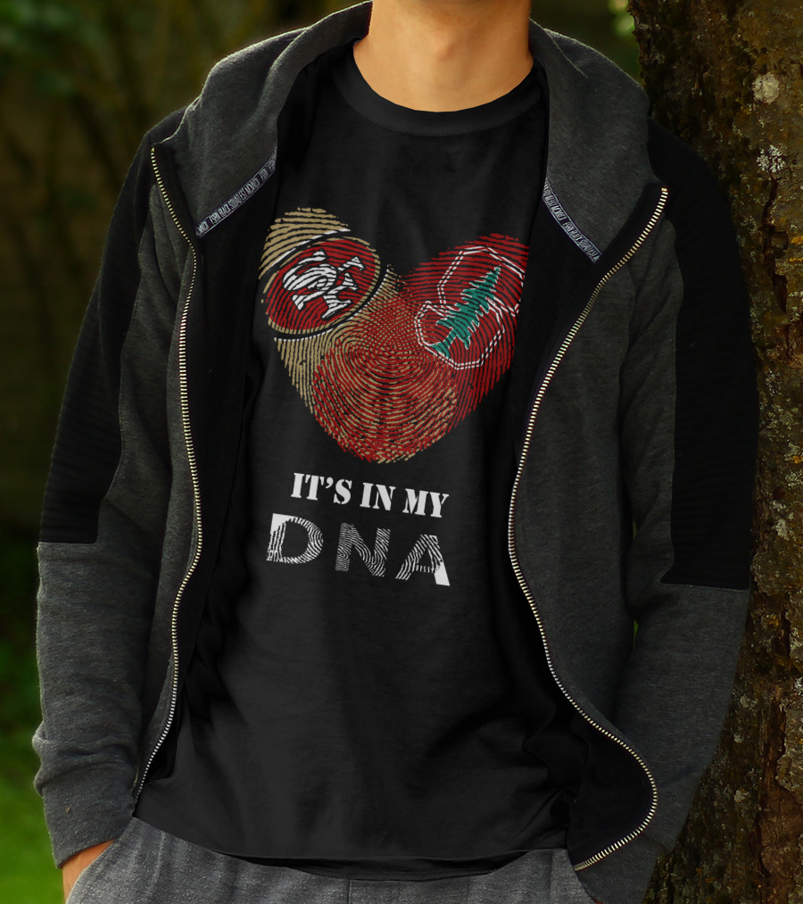 49ers Stanford Cardinal Love Dna Fingerprints T-Shirt