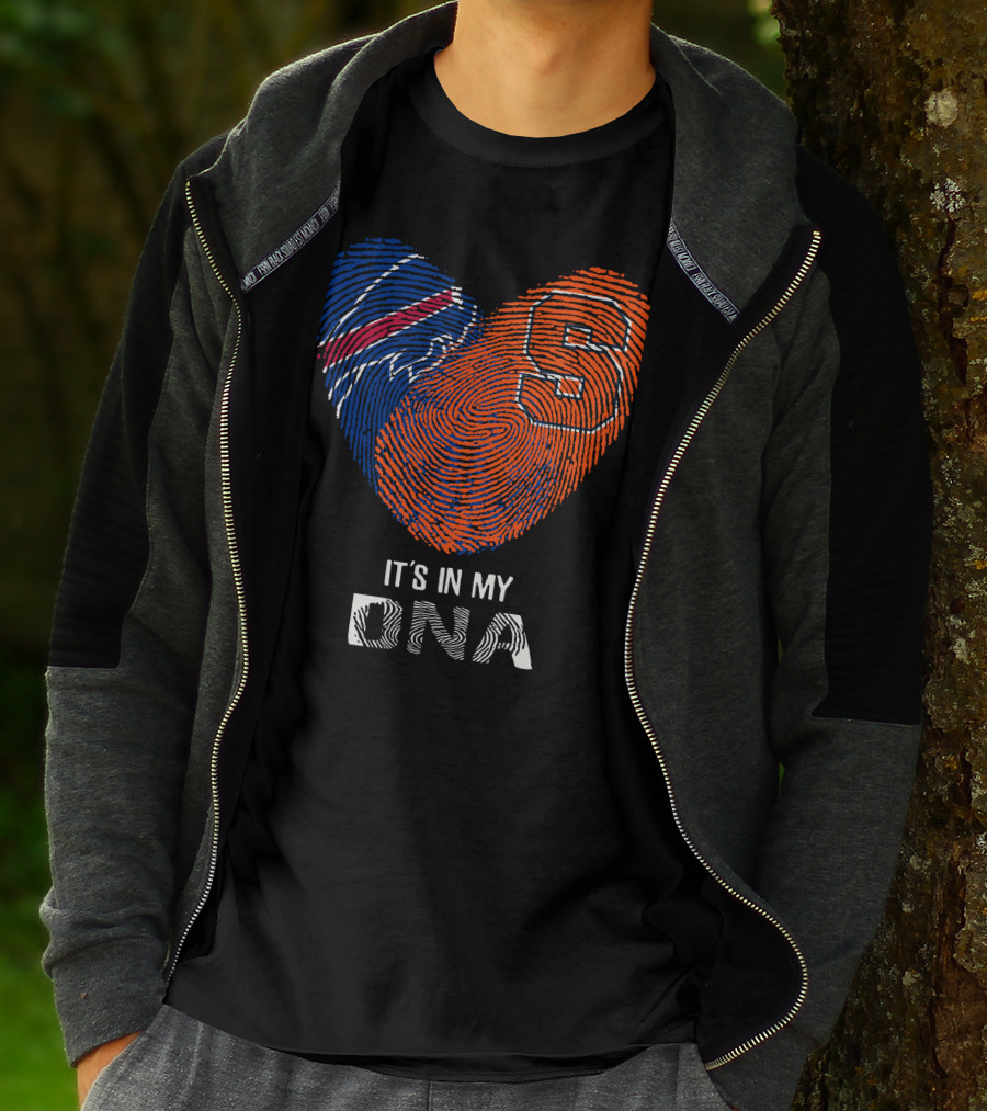 Bills Syracuse It's In My DNA Heart Fingerprint T-Shirt