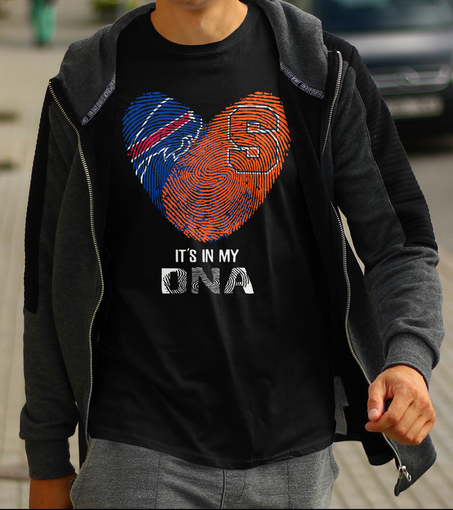 Bills Syracuse It's In My DNA Heart Fingerprint T-Shirt