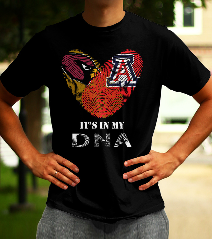 Cardinals Arizona Wildcats Heart It's In My DNA T-Shirt
