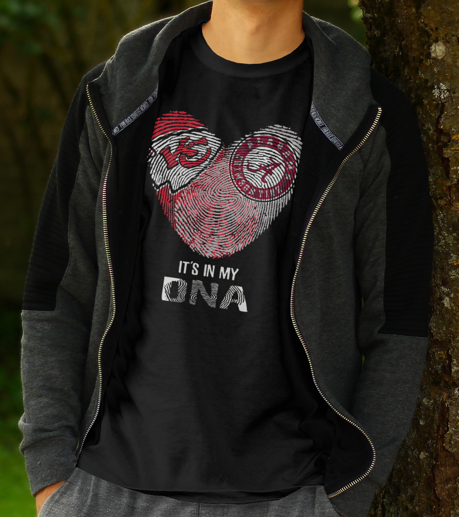 Chiefs Alabama It's In My DNA Fingerprint T-Shirt