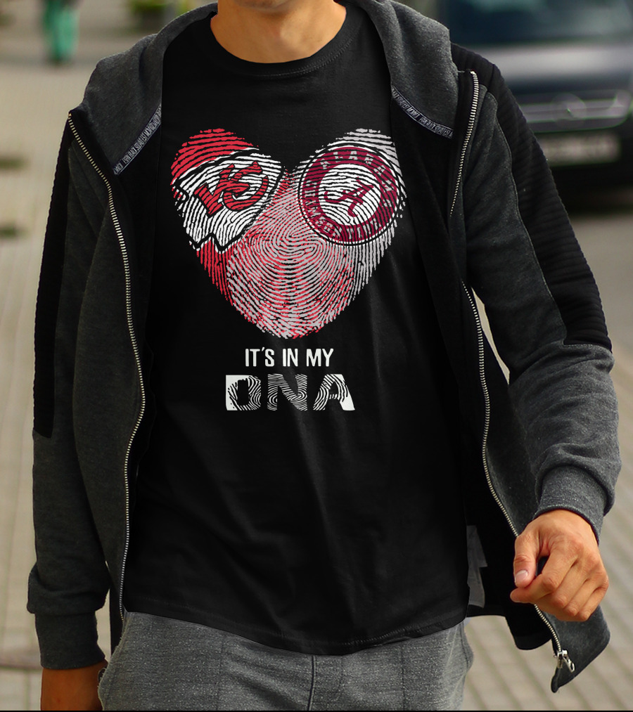 Chiefs Alabama It's In My DNA Fingerprint T-Shirt