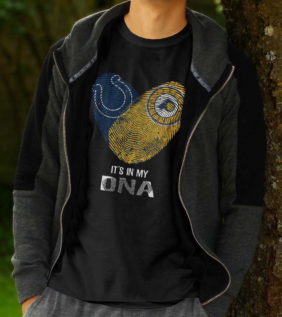 Colts Pacers It's In My Dna Heart Fingerprint Pride Indianapolis Fan T-Shirt
