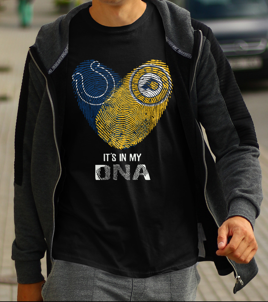 Colts Pacers It's In My Dna Heart Fingerprint Pride Indianapolis Fan T-Shirt