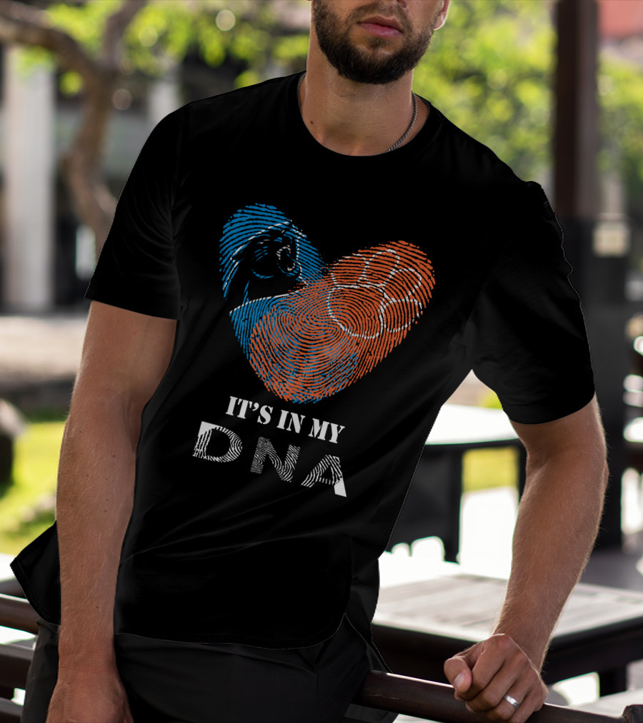 Panthers Clemson Tigers Heart Fingerprint Paw It's In My Dna T-Shirt