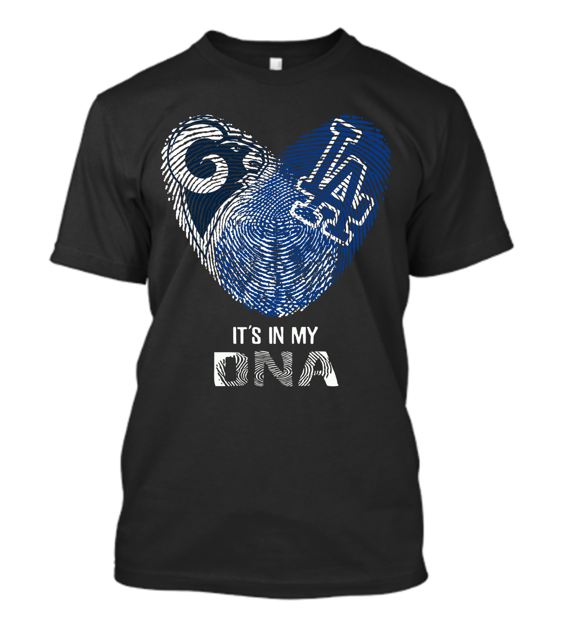Rams Dodgers It's In My DNA Fingerprint Heart T-Shirt