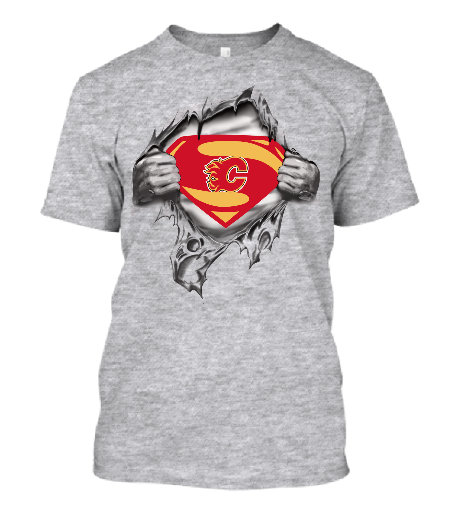 Calgary Flames Superman Logo Crossover T-Shirt