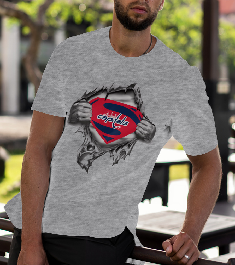 Washington Capitals Superman Logo Revealed Superhero T-Shirt