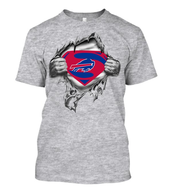 Buffalo Bills Superman Logo Rip T-Shirt