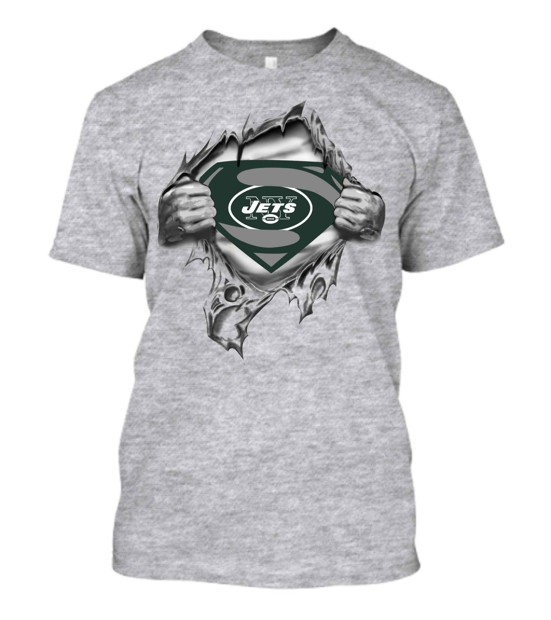 Jets Super Logo Inside Torn T-Shirt
