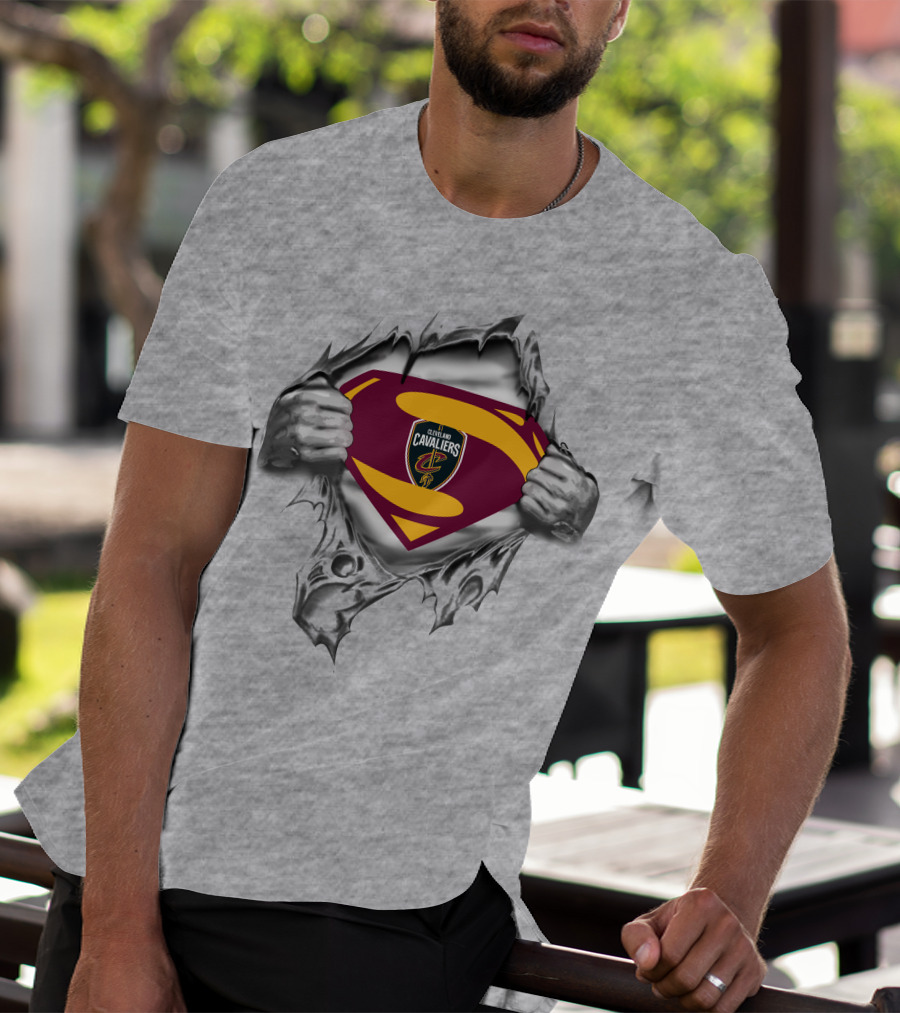 Cleveland Cavaliers Superman Logo Tear T-Shirt