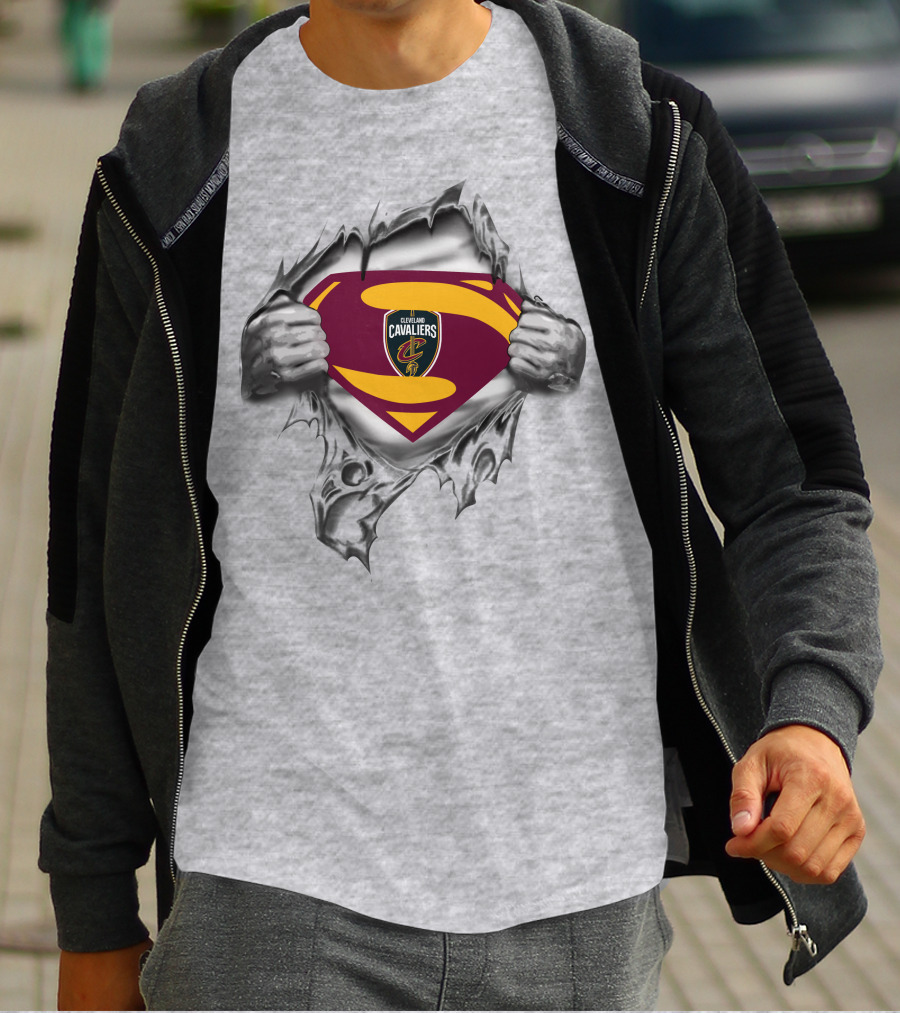 Cleveland Cavaliers Superman Logo Tear T-Shirt