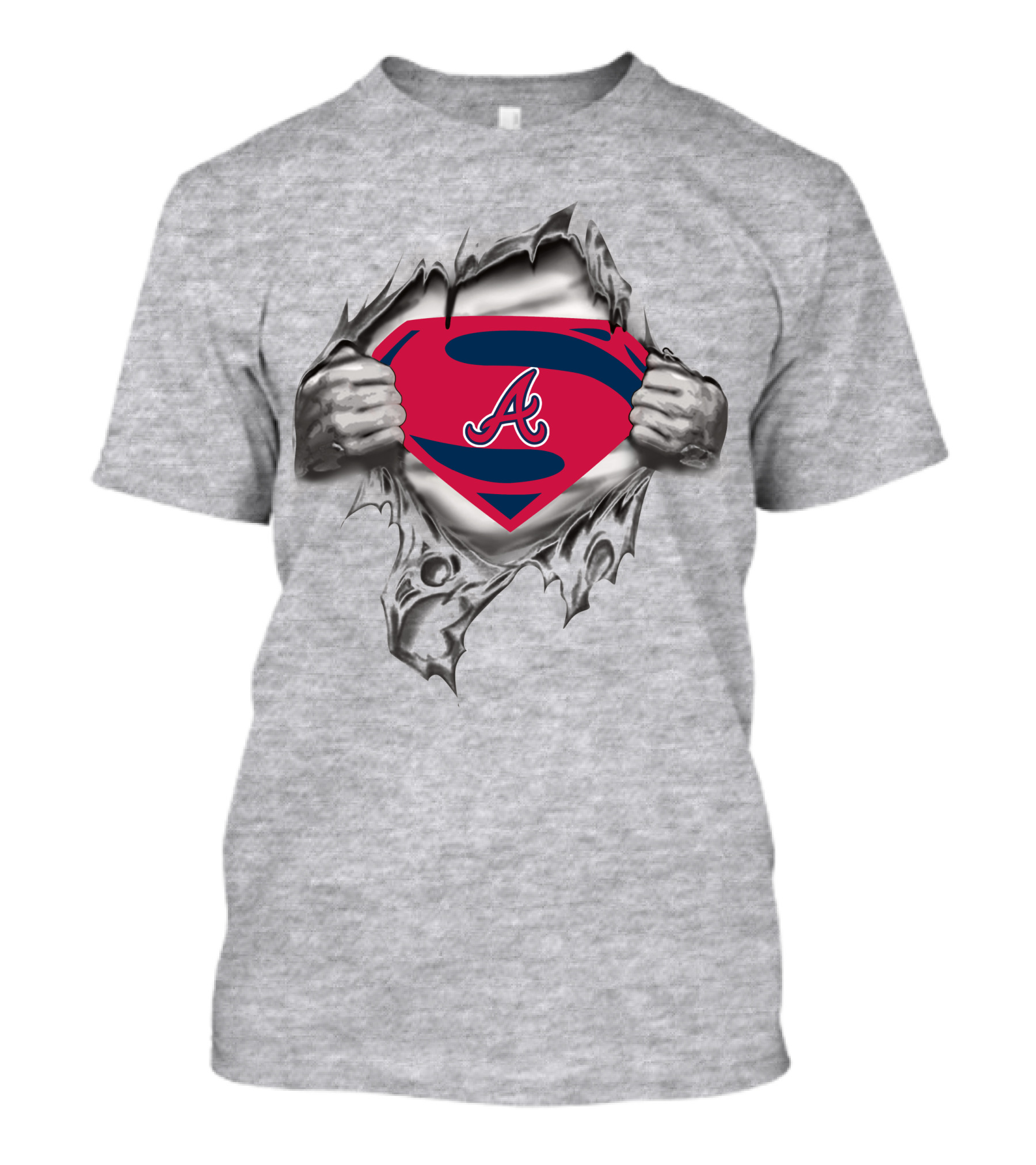 Atlanta Braves Superman Baseball Hero T-Shirt