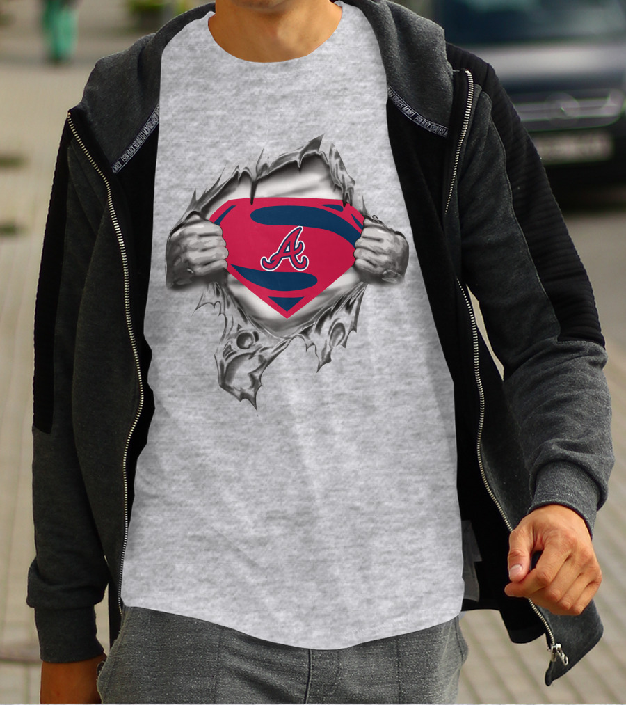 Atlanta Braves Superman Baseball Hero T-Shirt