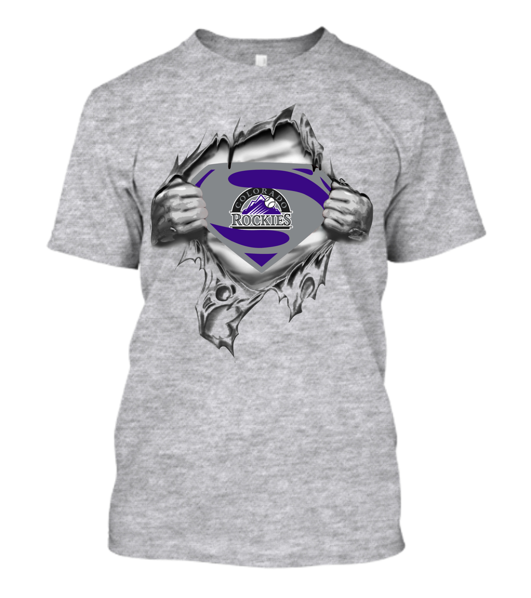 Colorado Rockies Superman Logo Breakthrough T-Shirt
