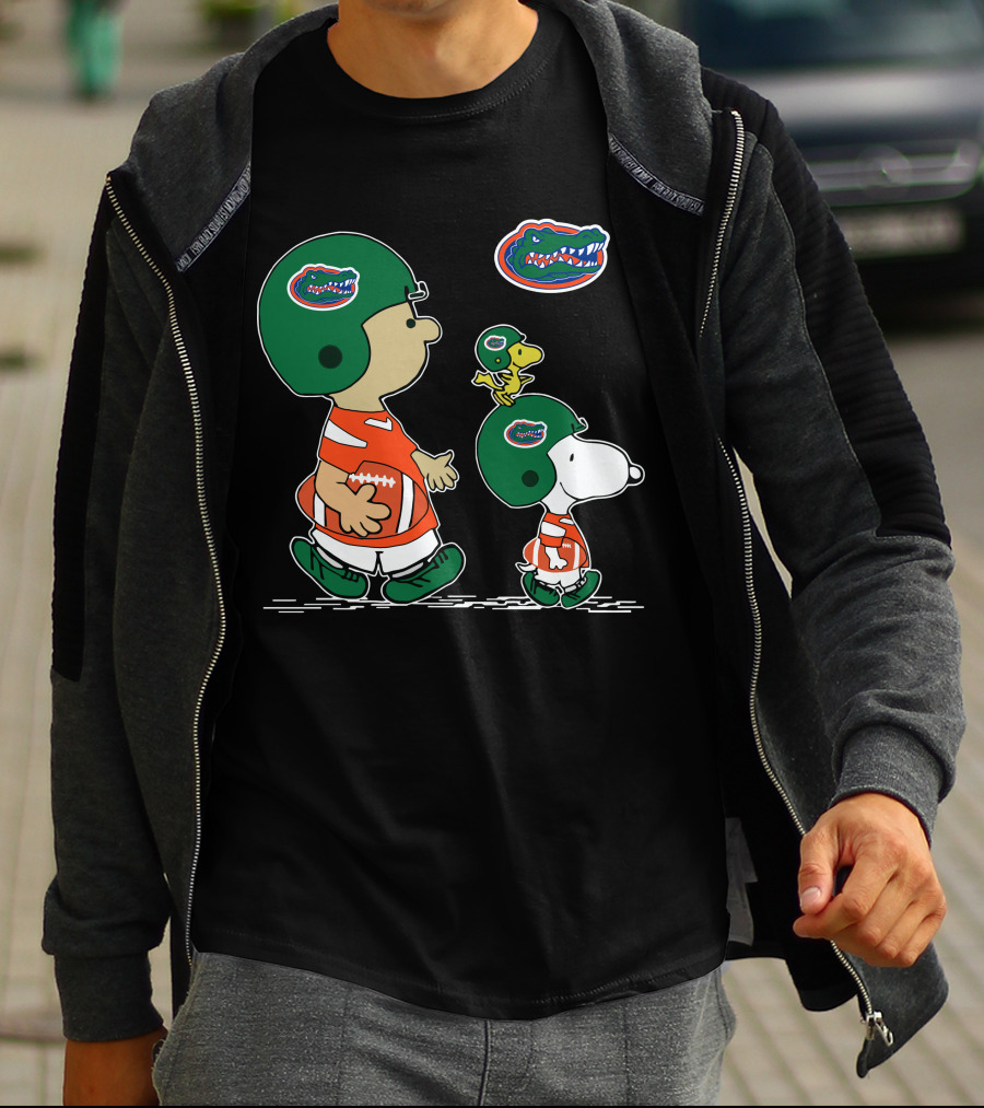 Florida Gators Snoopy And Woodstock Football Team Fan Gear T-Shirt