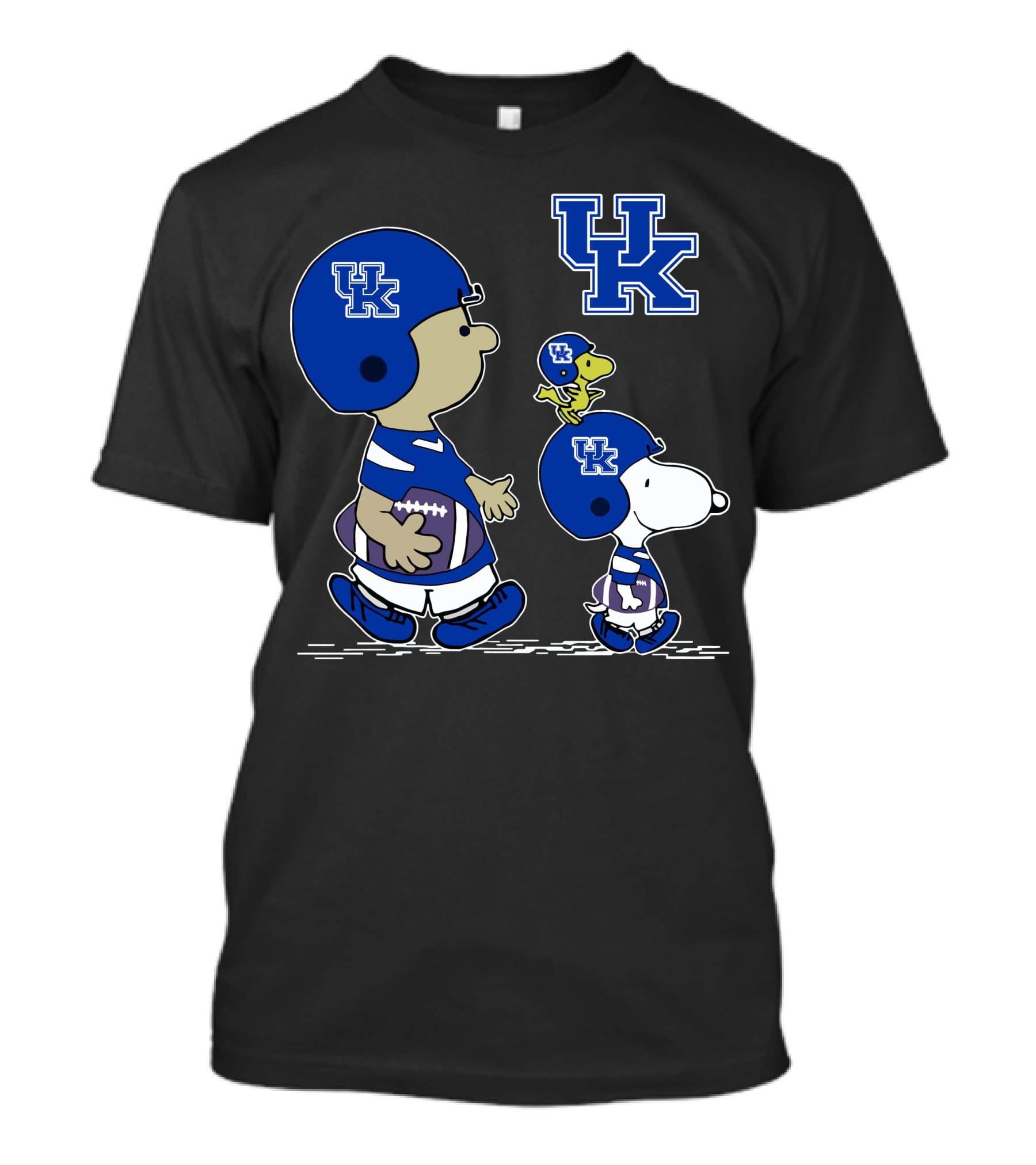 UK Wildcats Snoopy And Woodstock Football Helmets T-Shirt