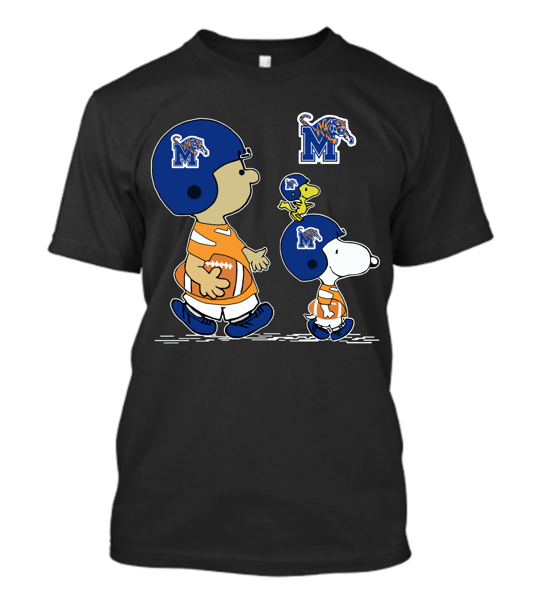 Memphis Tigers Snoopy Football Charlie Brown Woodstock T-Shirt