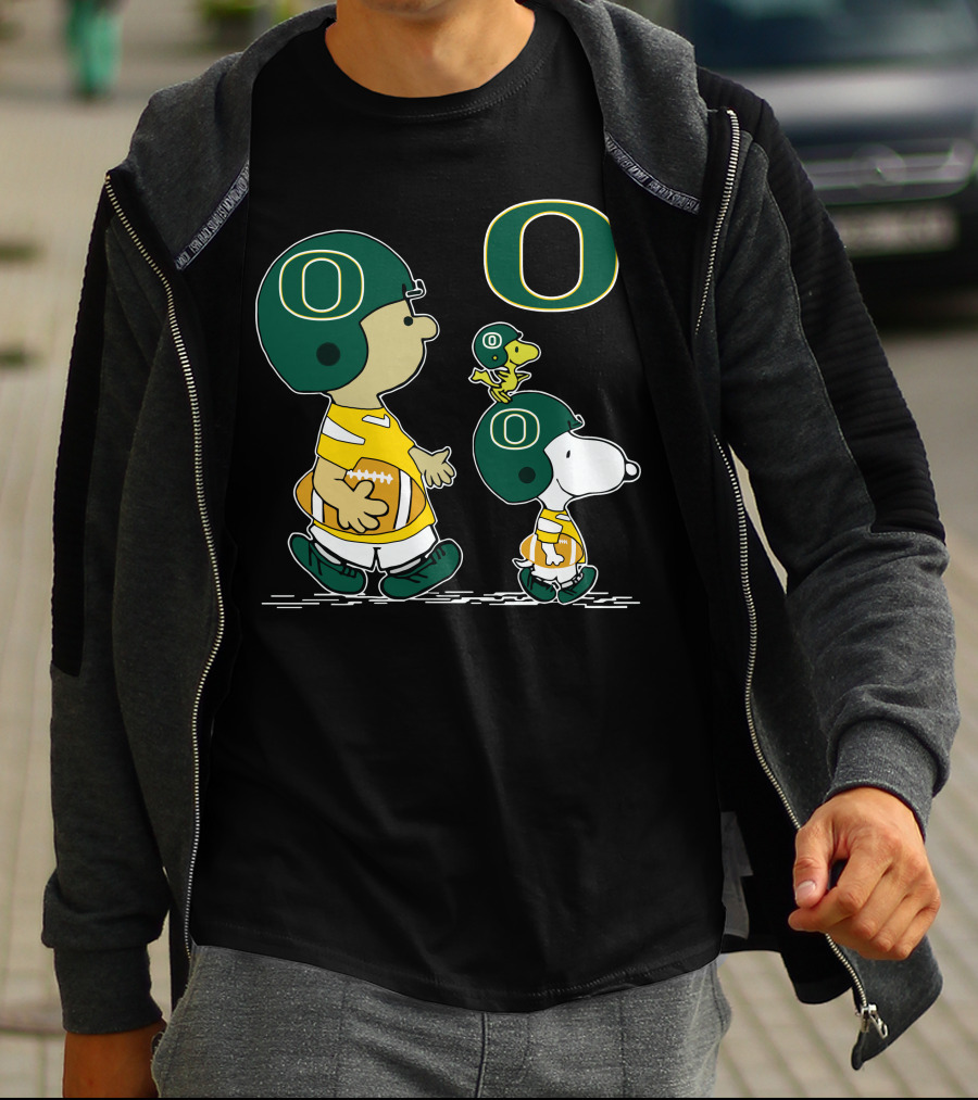 Oregon Ducks Snoopy Woodstock University Football Peanuts Charlie Brown T-Shirt