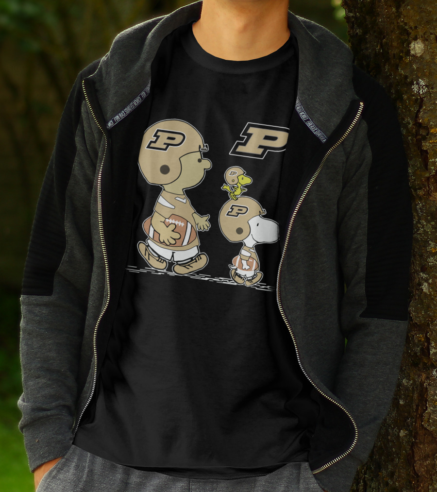 Purdue Peanuts Snoopy Football Helmet T-Shirt