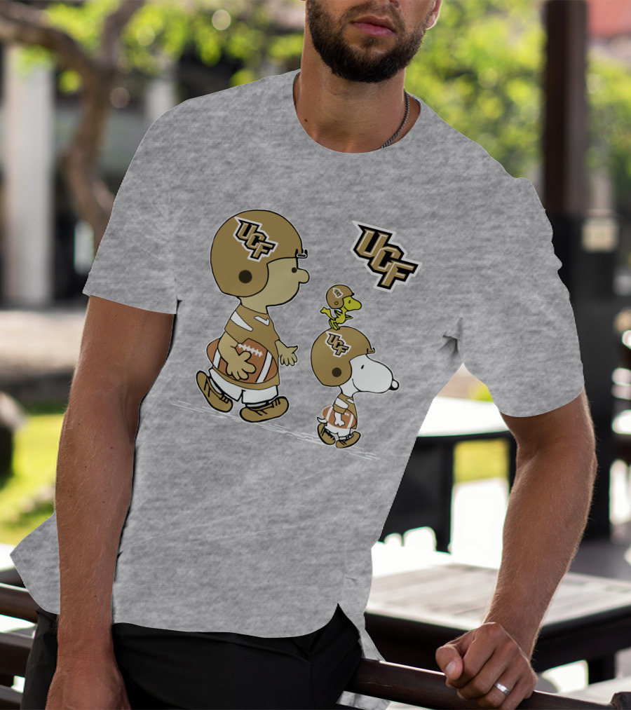 UCF Snoopy Football Charlie Woodstock Helmet Peanuts T-Shirt