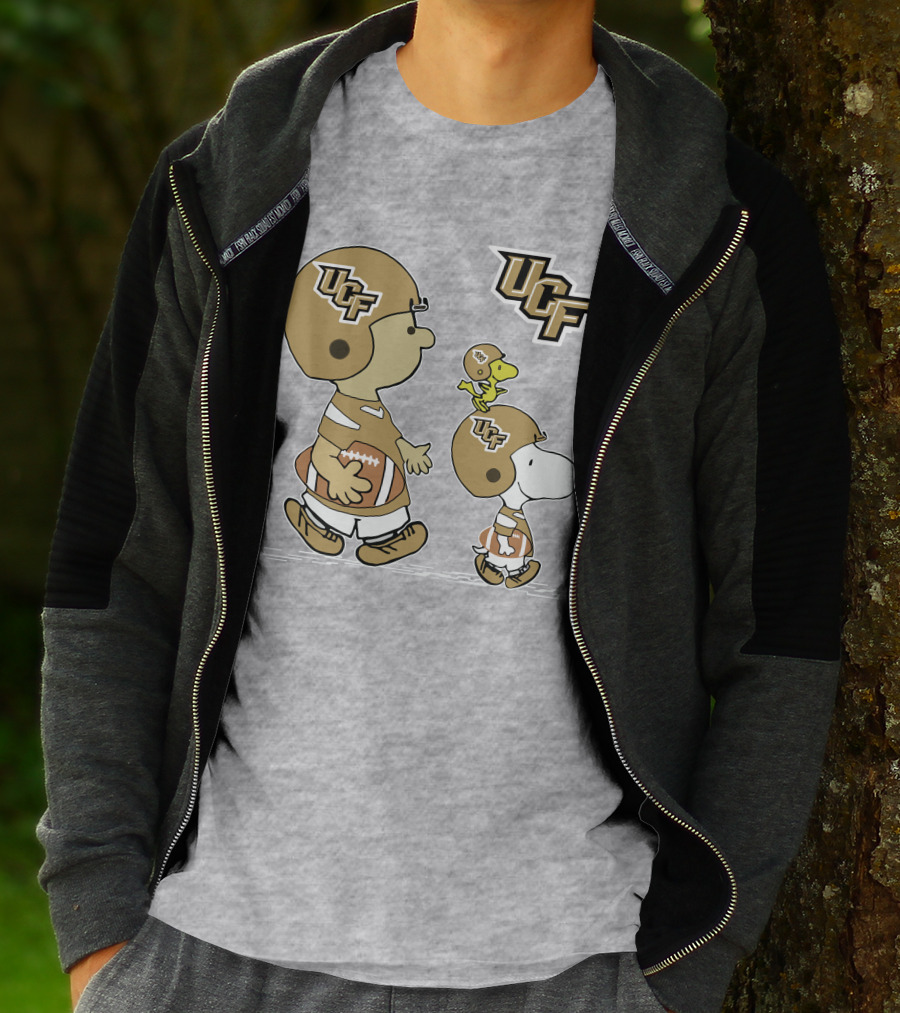 UCF Snoopy Football Charlie Woodstock Helmet Peanuts T-Shirt