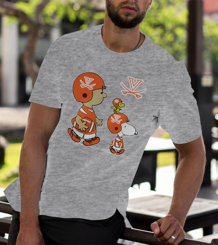 Virginia Cavaliers Snoopy Charlie Brown Football Peanuts T-Shirt