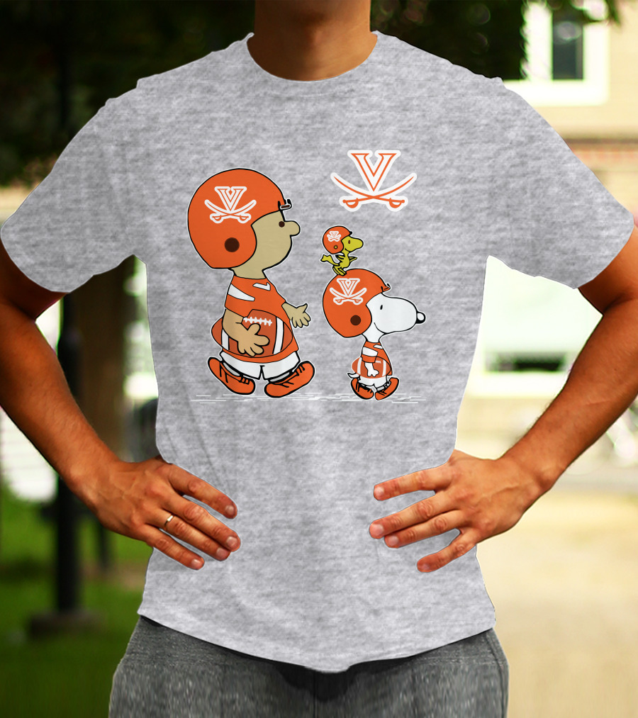 Virginia Cavaliers Snoopy Charlie Brown Football Peanuts T-Shirt