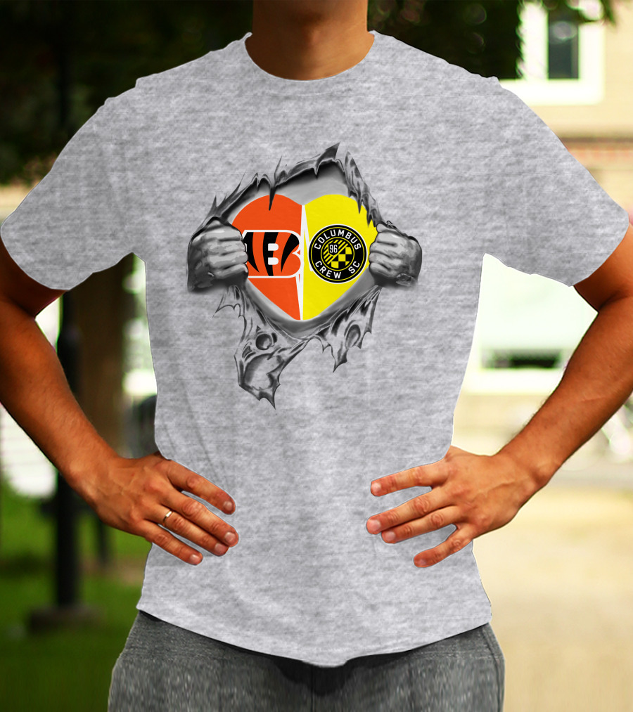 Bengals Columbus Crew SC Heart T-Shirt
