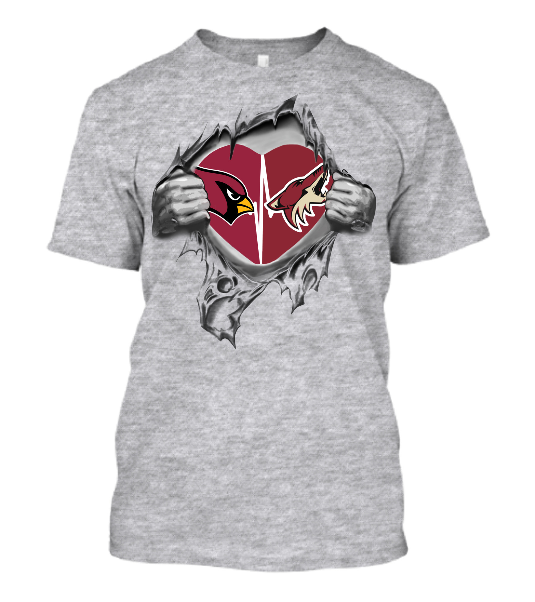 Cardinals Coyotes Heartbeat Loyalty T-Shirt