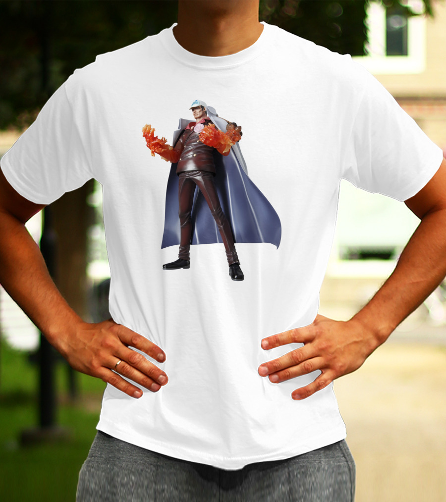 Akainu Sakazuki One Piece Character With Flame Fists T-Shirt