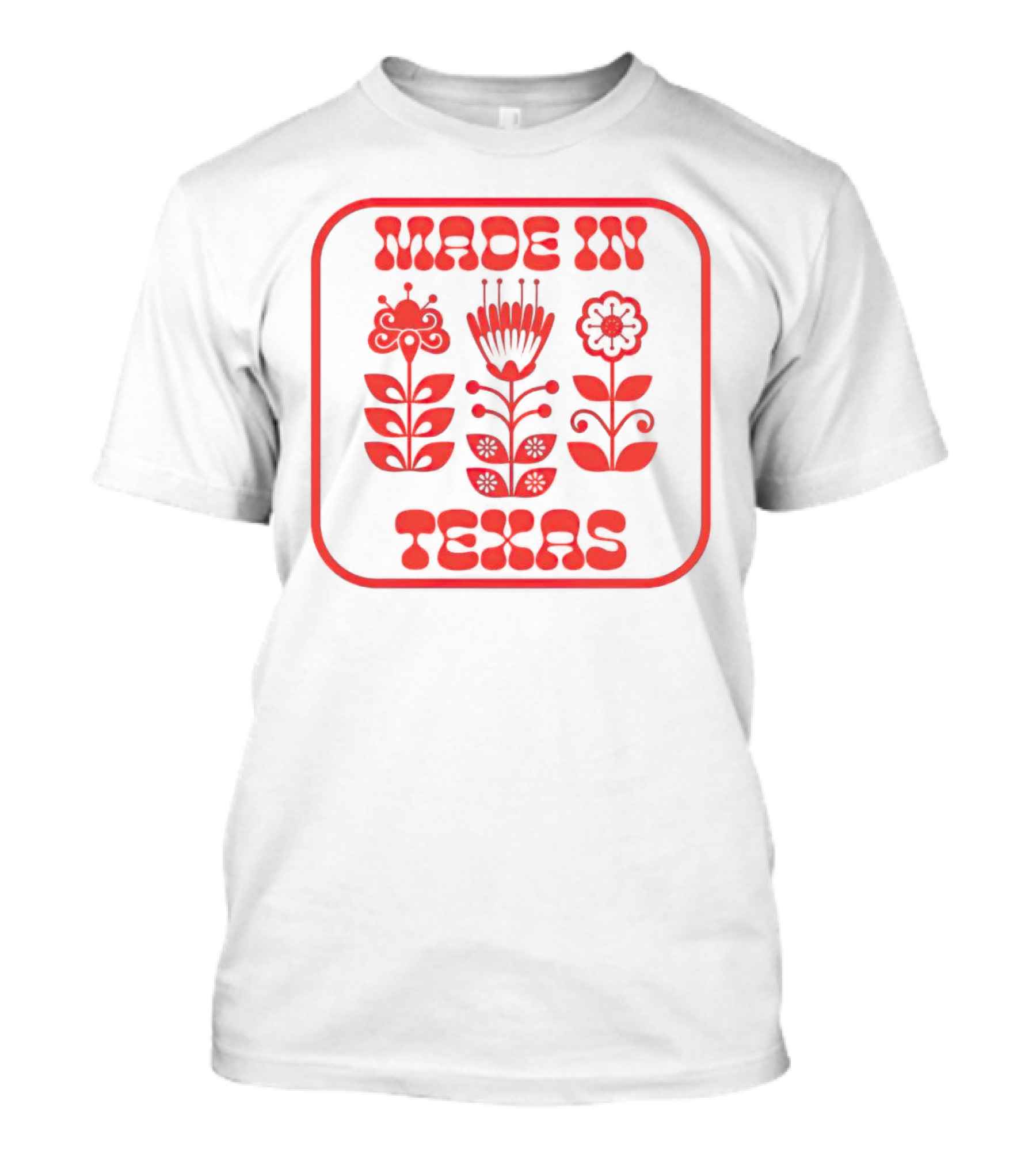 Made In Texas Floral Icons T-Shirt