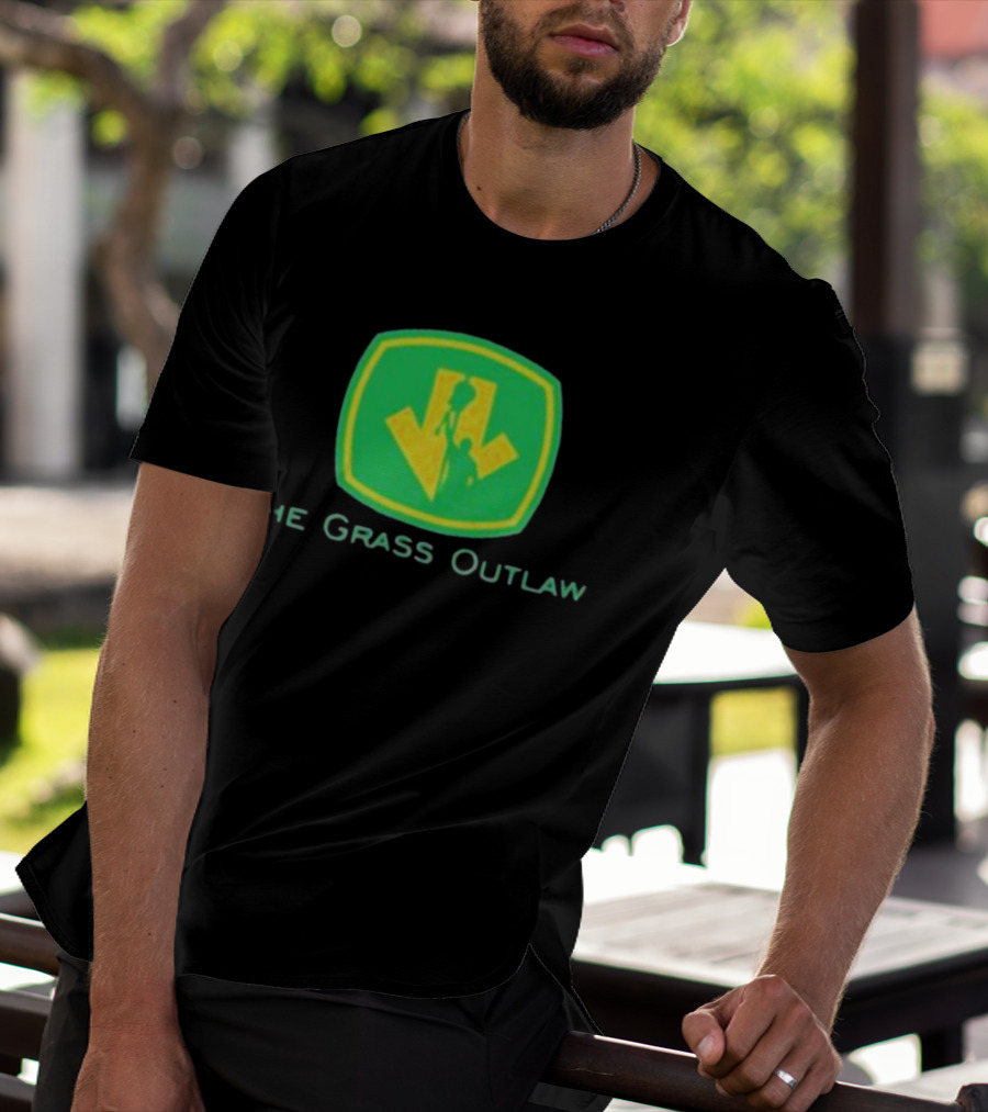 Box Of Gimmicks Merch The Grass Outlaw Green Shield Arrow T-Shirt