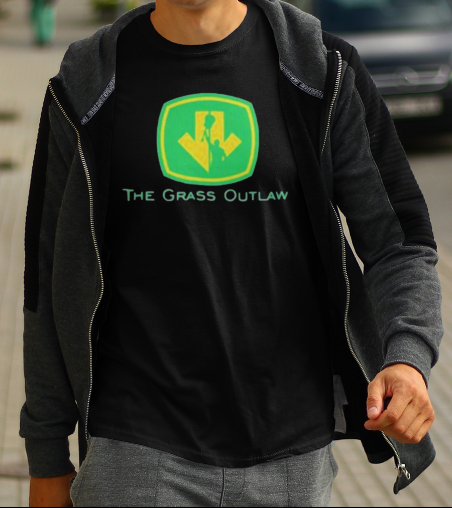 Box Of Gimmicks Merch The Grass Outlaw Green Shield Arrow T-Shirt