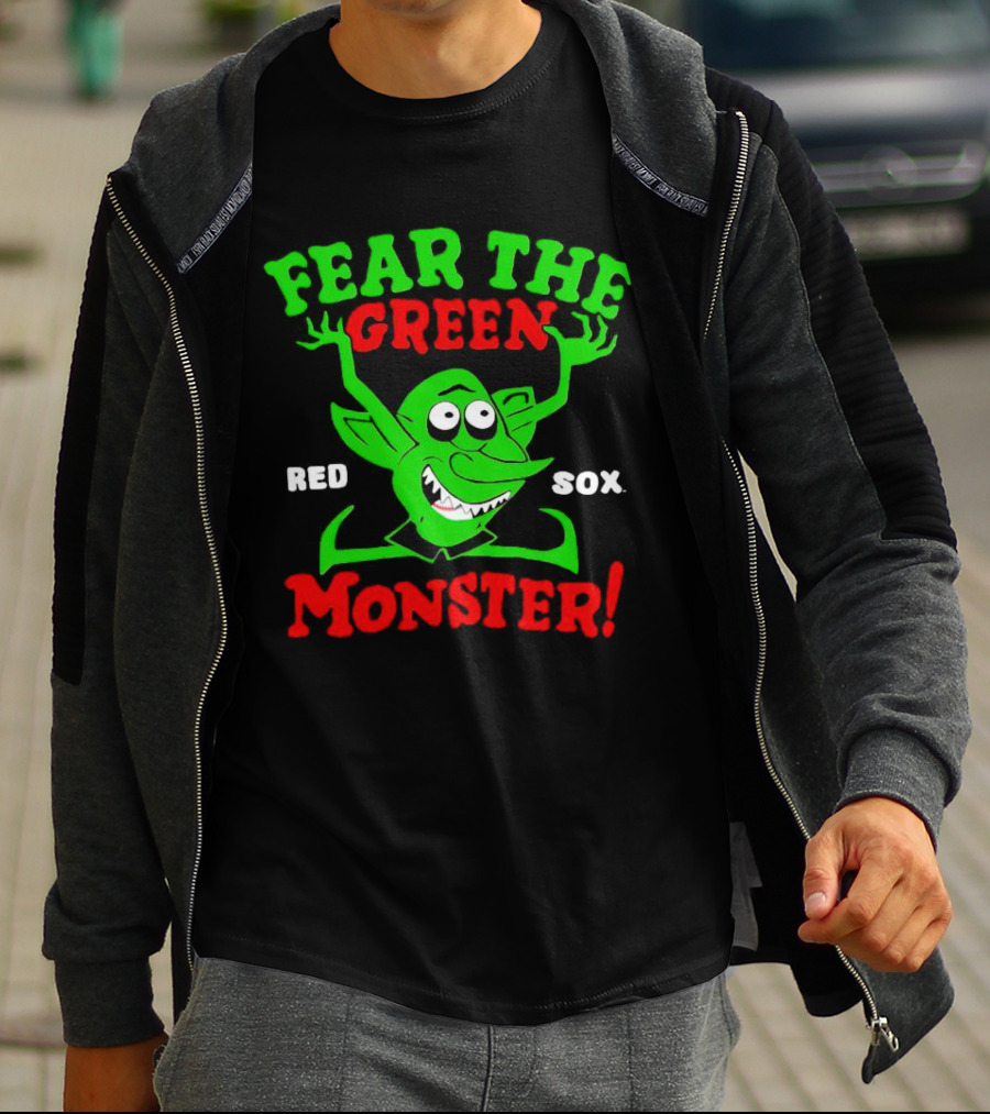 Fear The Green Monster Boston Red Sox Red Sox T-Shirt