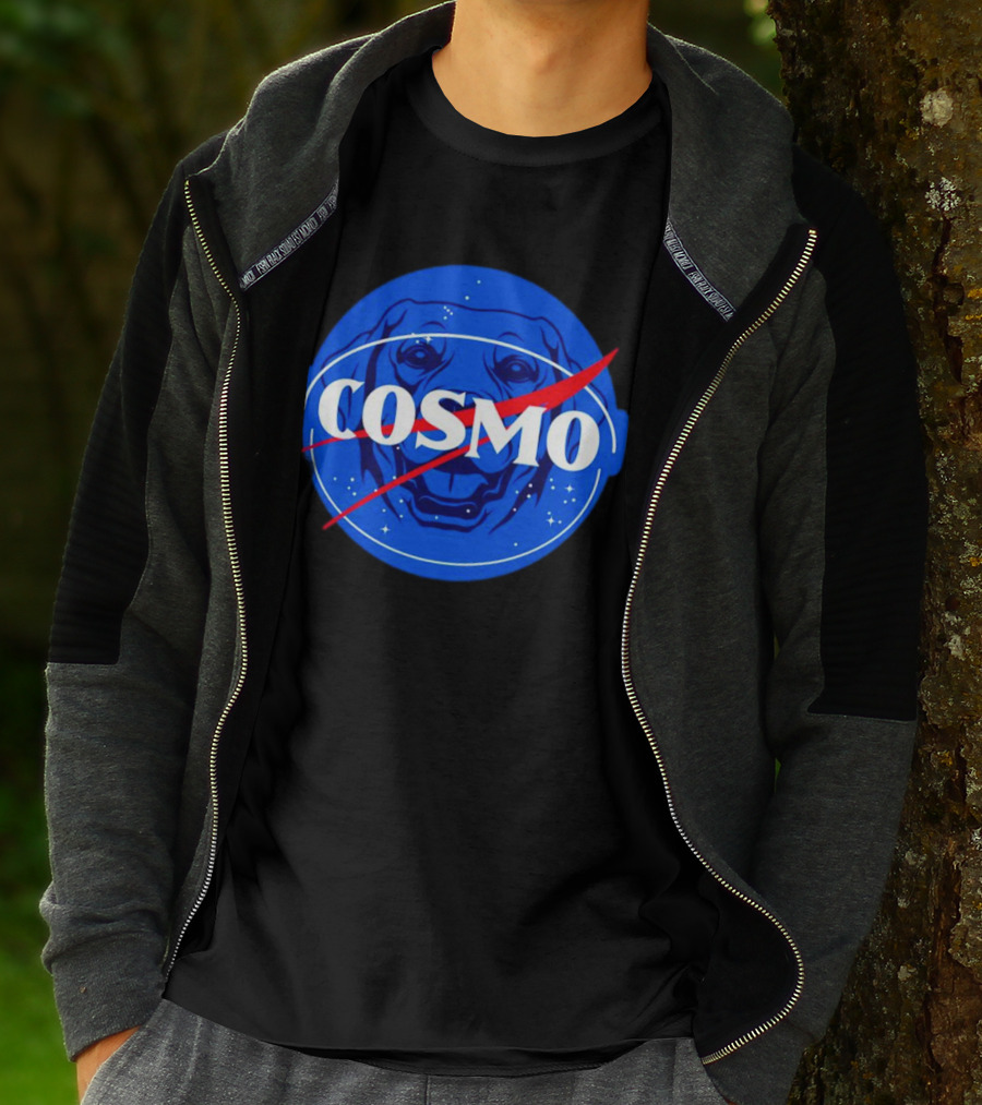 NASA-Inspired Cosmo Space Dog Agency Logo Astronaut T-Shirt