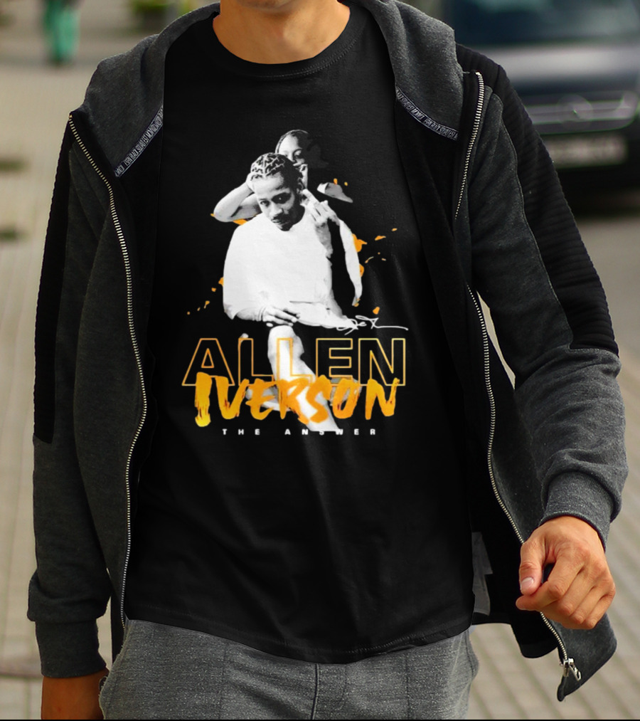 Allen Iverson The Answer Philadelphia 76ers Braided By His Mom Signature T-Shirt