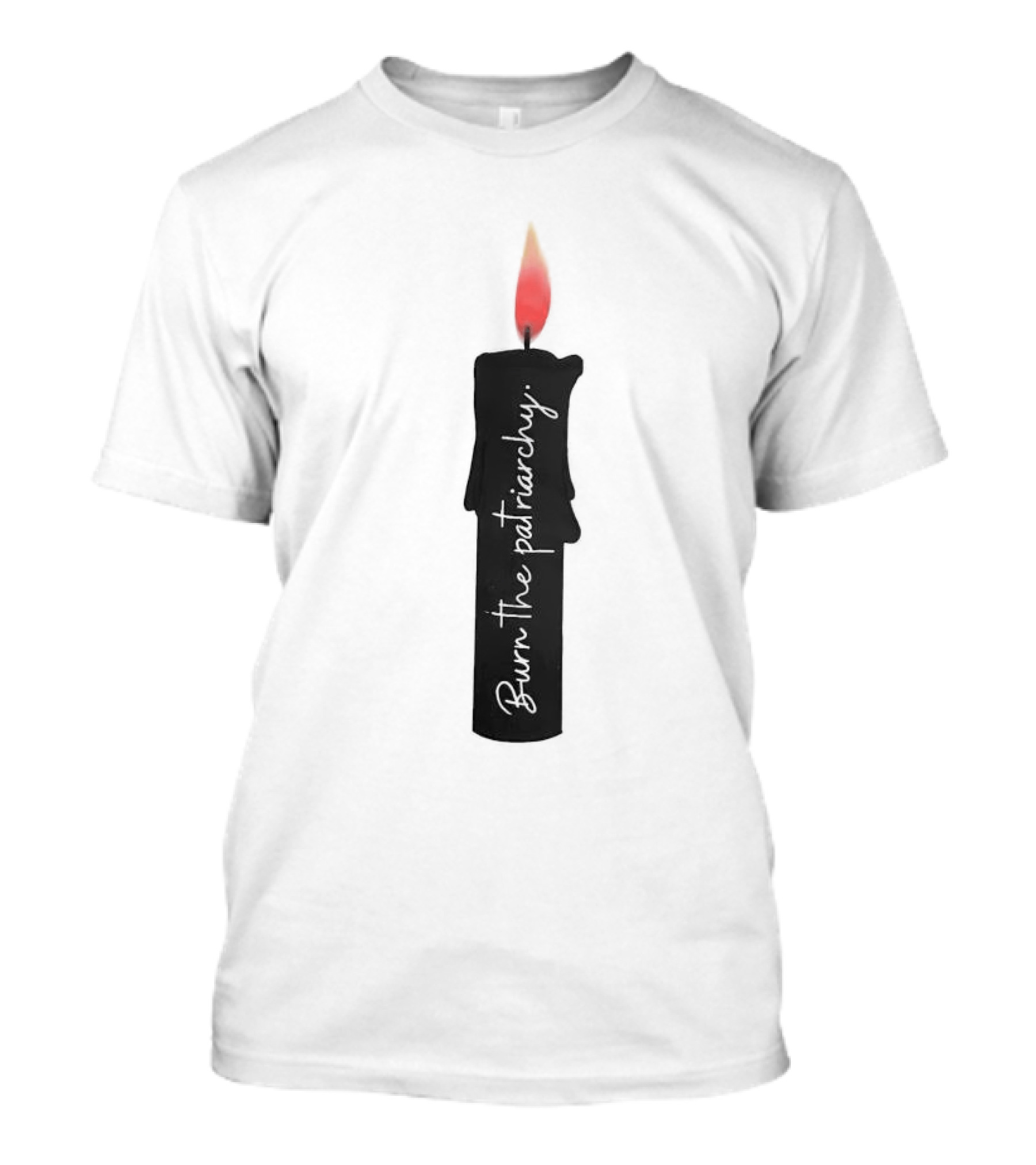 Burn The Patriarchy Candle Flame T-Shirt
