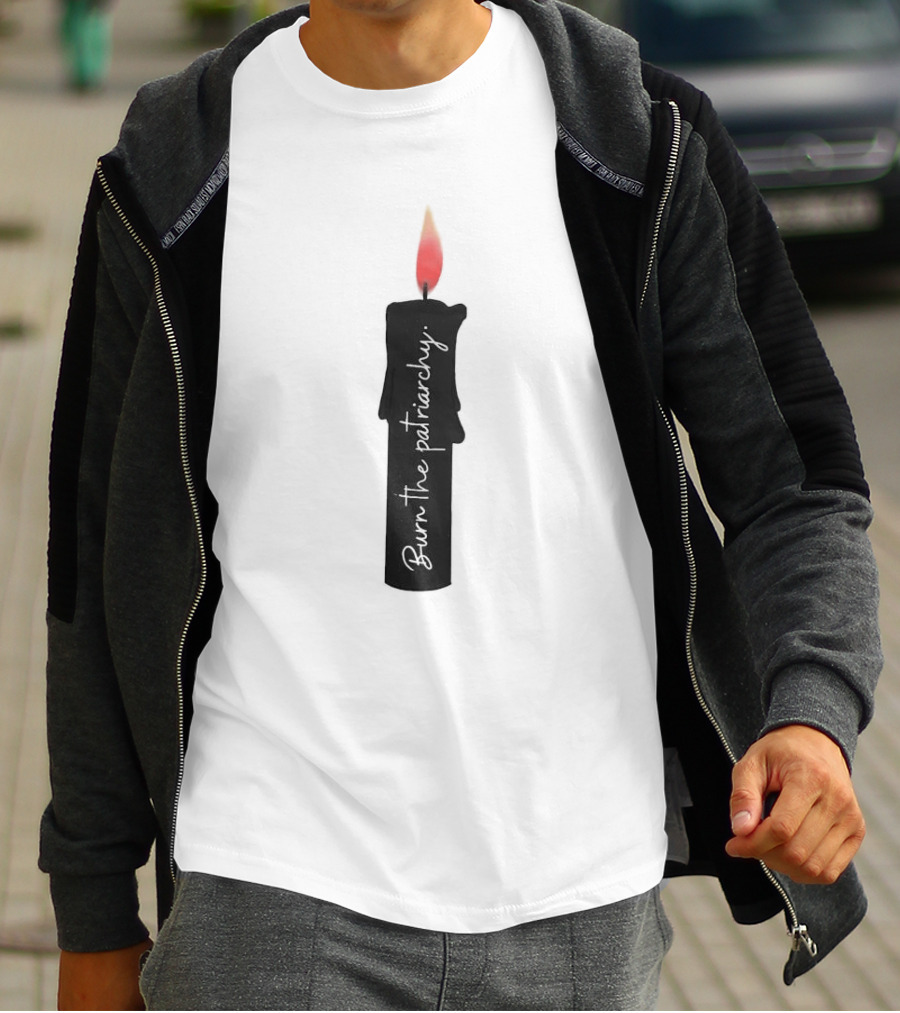 Burn The Patriarchy Candle Flame T-Shirt