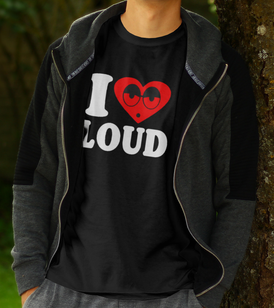 I Love Loud Heart Glasses Emoji T-Shirt