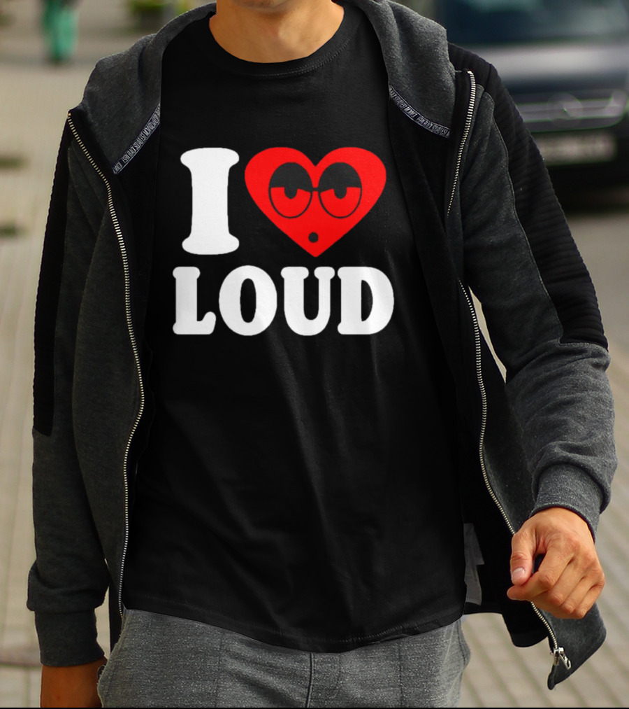 I Love Loud Heart Glasses Emoji T-Shirt