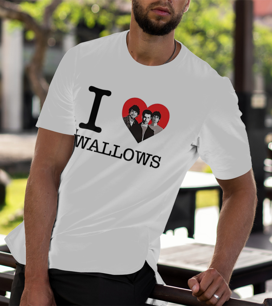 I Love Wallows Band Trio Red Heart T-Shirt