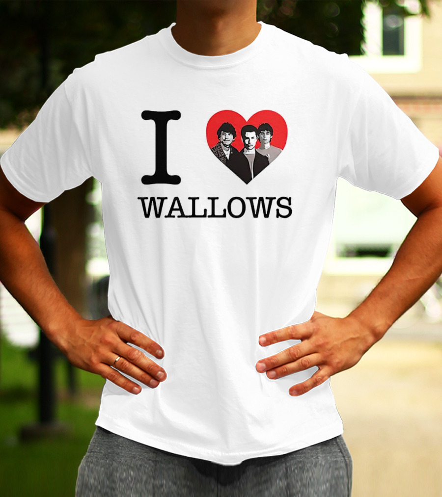 I Love Wallows Band Trio Red Heart T-Shirt