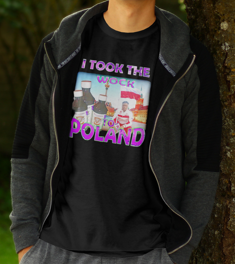 I Took The Wock To Poland Men's Shirt Scenic Polish Cityscape And Cough Syrup Bottles T-Shirt