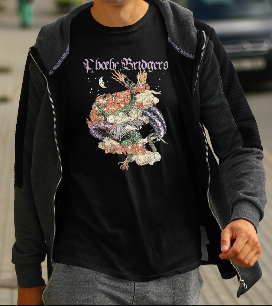 Phoebe Bridgers Dragon Fantasy Castle And Moon T-Shirt