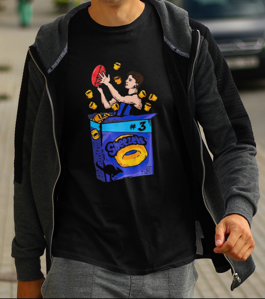 Sheezel’s Cheezels #3 Football Box With Yellow Chips And Player T-Shirt